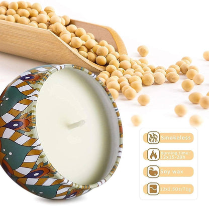 4.5cm Scented Tin Candle (Pack of 1) (Multicolor)