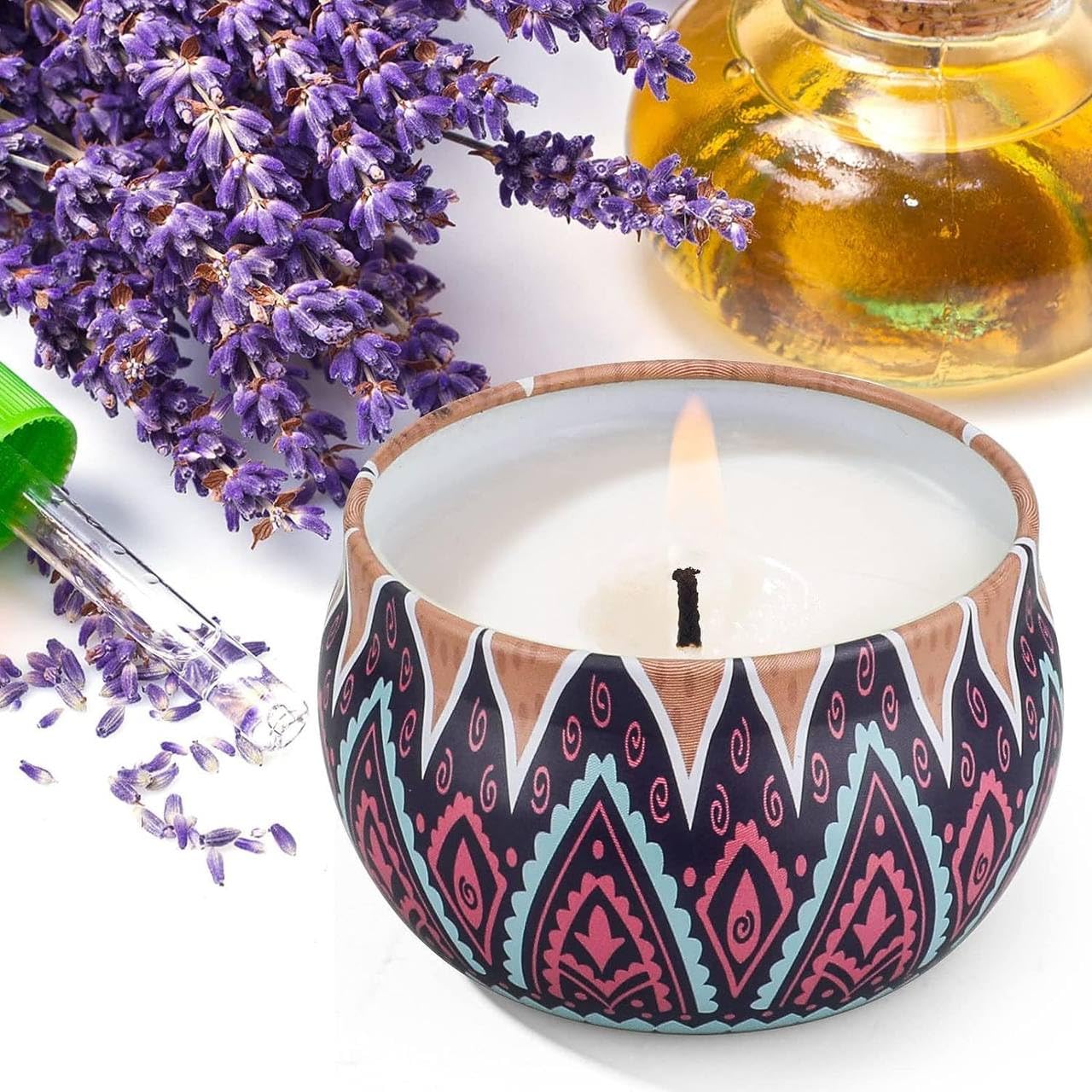 4.5cm Scented Tin Candle (Pack of 1) (Multicolor)